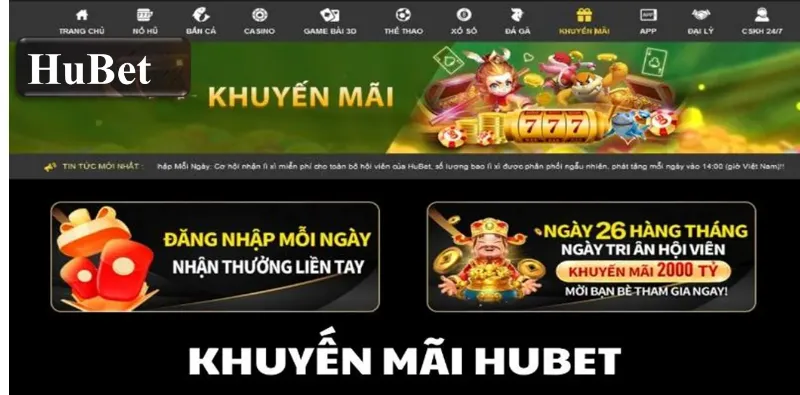Top những chương trình ưu đãi cực hấp dẫn đang có tại hubet